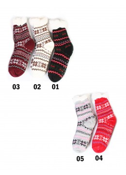 Winter Print Indoor Anti-Skid Slipper Socks